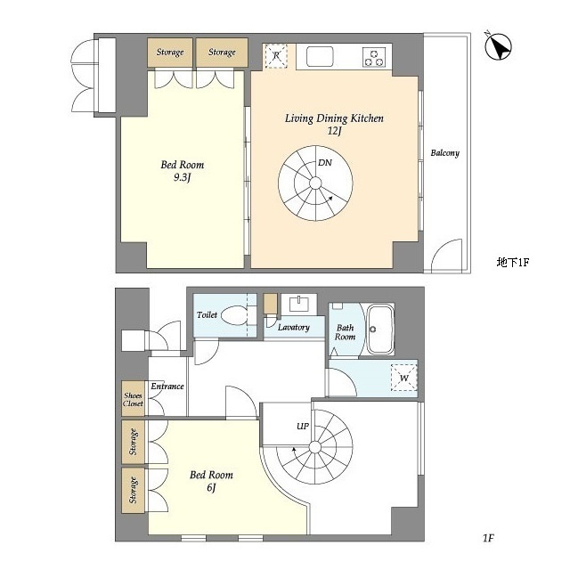 ＨＦ目黒行人坂レジデンス 106号室の間取り図